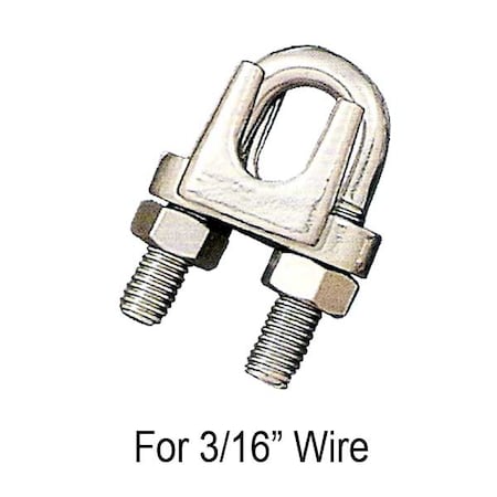 Us Cargo Control 3/16" Wire Rope Clip Stainless Steel Type 304 PCWRC316SS304
